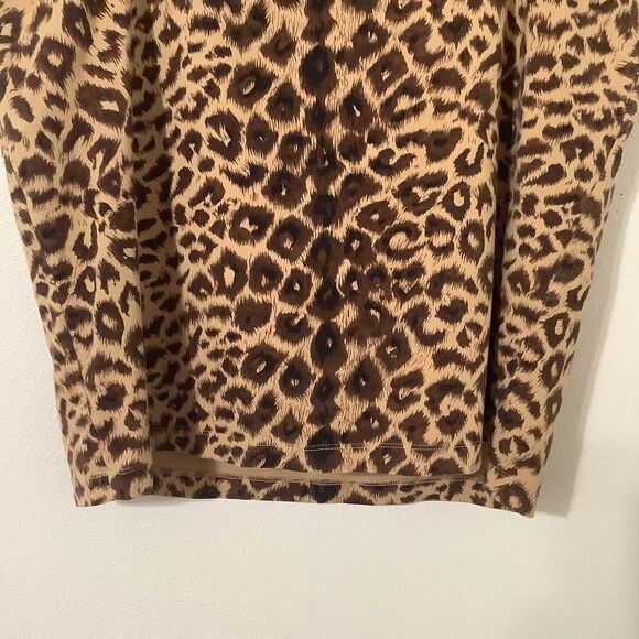 Vintage Y2K Tan Cheetah Animal Print McBling Bohemian Boho Lace Camisole L - Picture 8 of 9